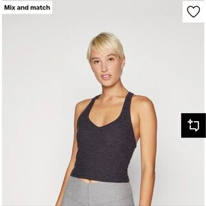 Fabletics Dark Gray Sleeveless Tank Top